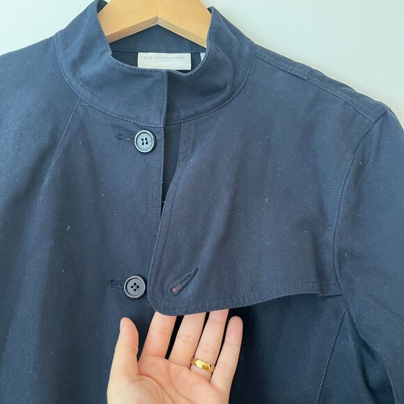 Liz Claiborne High Neck Navy Canvas Jacket - Picture 5 of 10